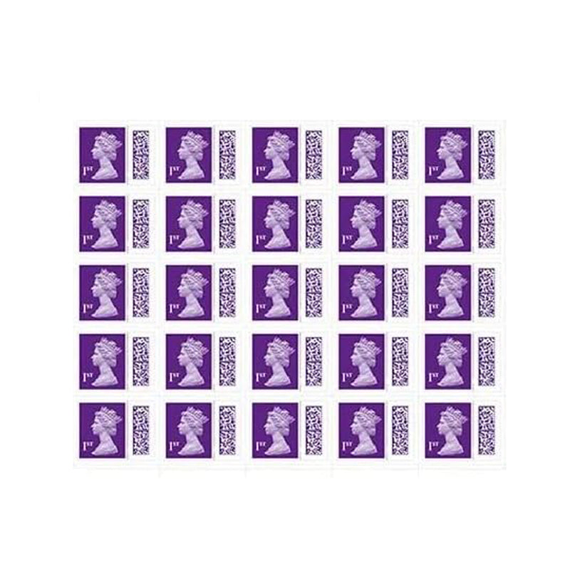 Royal Mail Postage Stamps 1st Class UK Self Adhesive Barcoded Stamps for Letters Pack of 25