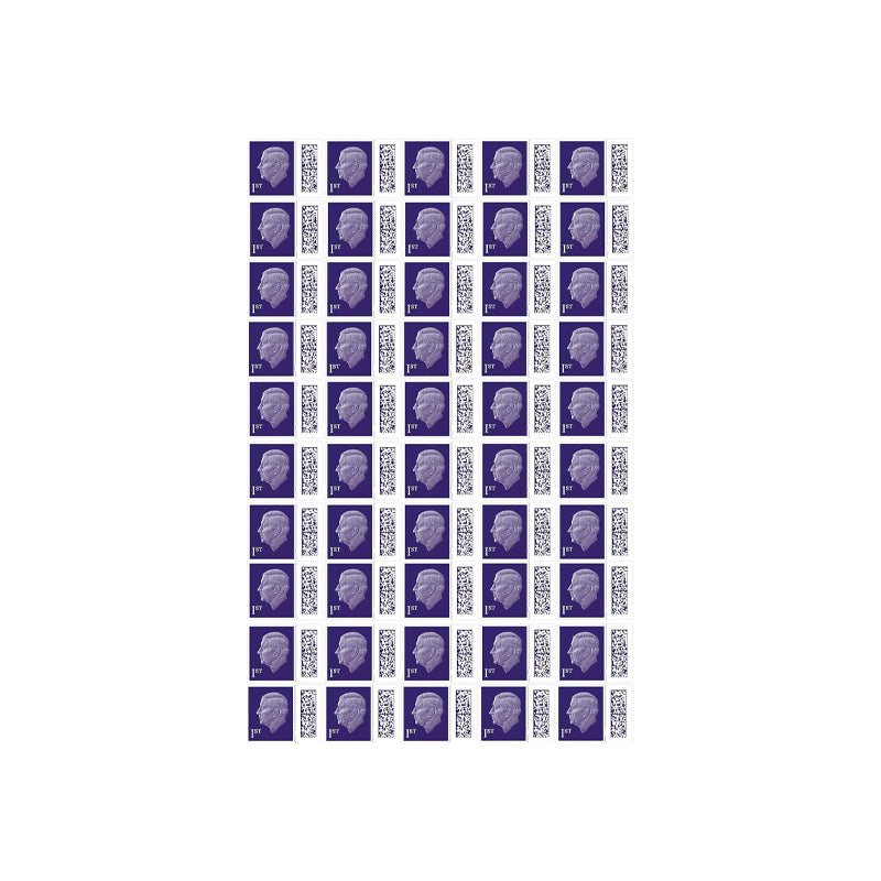 Royal Mail Postage Stamps 1st Class UK Self Adhesive Barcoded Stamps for Letters Pack of 50