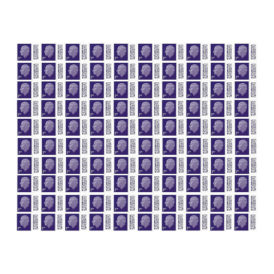 Royal Mail Postage Stamps 1st Class UK Self Adhesive Barcoded Stamps for Letters Pack of 100