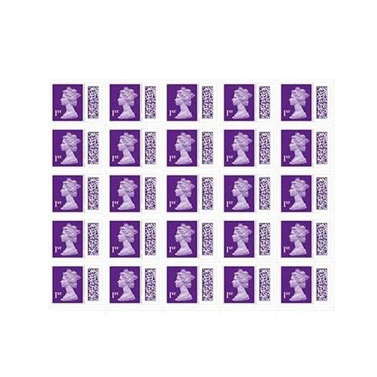 Royal Mail Postage Stamps 1st Class UK Self Adhesive Barcoded Stamps for Letters Pack of 25